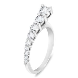 Brilio Silver Elegantní stříbrný prsten se zirkony RI119W 54 mm obraz