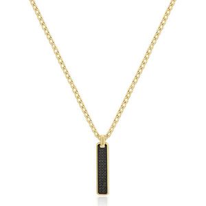 Brosway Módní pozlacený náhrdelník s kubickými zirkony Backliner BIK112 obraz