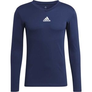 adidas TEAM BASE LONG SLEEVE TEE Pánské fotbalové triko, tmavě modrá, velikost obraz
