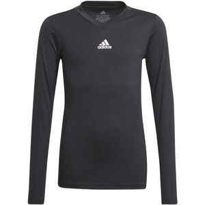 adidas TEAM BASE LONG SLEEVE TEE Juniorské fotbalové triko, černá, velikost obraz