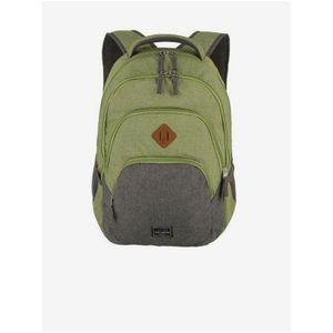 Zelený batoh Travelite Basics Backpack Melange Green/grey obraz