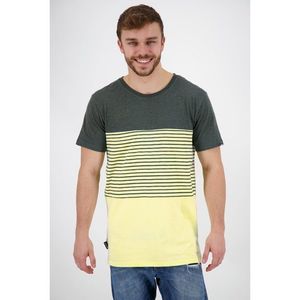 Žluto-zelené pánské vzorované tričko Alife and Kickin obraz