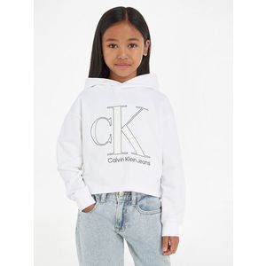 Calvin Klein Jeans Mikina dětská Bílá obraz