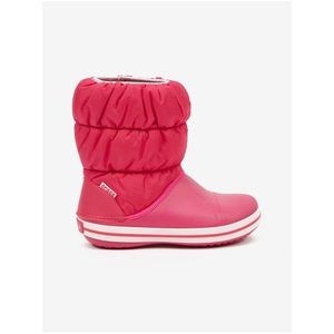 Růžové holčičí sněhule dětské Crocs Winter Puff obraz