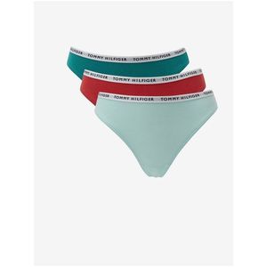 Sada tří tang ve světle modré, zelené a červené barvě tang Tommy Hilfiger Underwear obraz