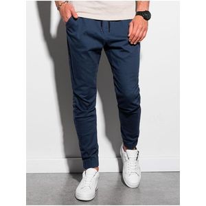 Tmavě modré pánské kalhoty Ombre Clothing P885 obraz