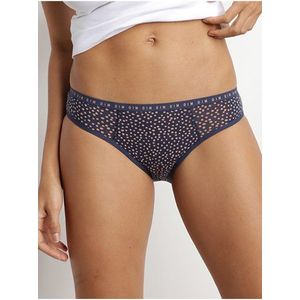 Tělovo-modré dámské puntíkované menstruační kalhotky Dim MENSTRUAL NIGHT SLIP obraz