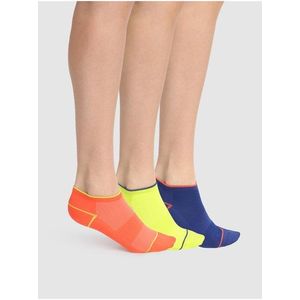 Sada tří dámských ponožek v oranžové, žluté a tmavě modré barvě Dim SPORT IN-SHOE X-TEMP 3x obraz