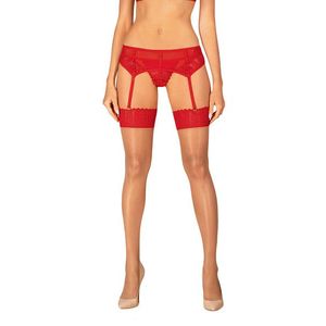 Sexy punčochy Ingridia stockings - Obsessive XS/S Červená obraz