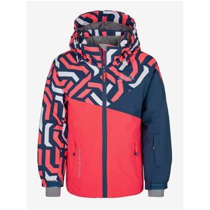 Modro-růžová holčičí vzorovaná lyžařská bunda Kilpi SAARA-JG obraz