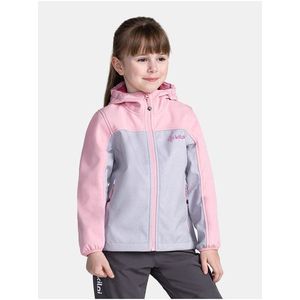 Šedo-růžová holčičí softshellová bunda Kilpi RAVIA-J obraz