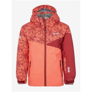 Červeno-oranžová holčičí vzorovaná lyžařská bunda Kilpi SAARA-JG obraz