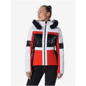 Bílo-červená dámská lyžařská zimní bunda Kilpi Elza-W obraz