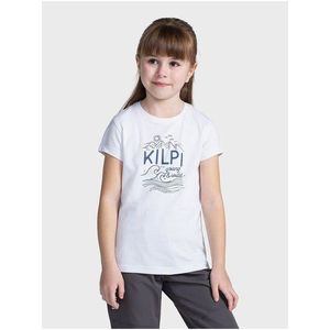 Bílé dětské tričko s potiskem Kilpi MALGA obraz