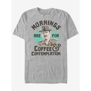 ZOOT.Fan Netflix Hopper Mornings Are For Coffee Contemplation Triko Šedá obraz