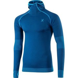 Klimatex AJAX Pánské seamless triko s dlouhým rukávem a kapucí, tmavě modrá, velikost obraz