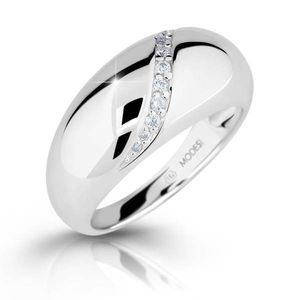 Modesi Nepřehlédnutelný stříbrný prsten se zirkony M16017 58 mm obraz