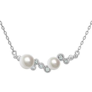 Silvego Stříbrný perlový náhrdelník ILUMIA JJJN0972 obraz