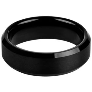 Troli Černý ocelový prsten 60 mm obraz