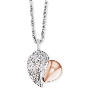 Engelsrufer Stříbrný bicolor náhrdelník Srdce s křídlem a zirkony ERN-LILHEARTWBI obraz
