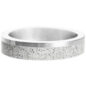 Gravelli Betonový prsten Edge Slim ocelová/šedá GJRUSSG021 60 mm obraz