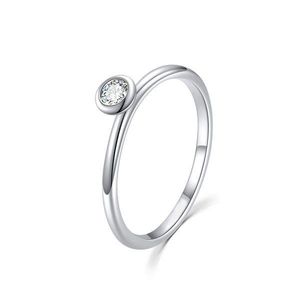MOISS Půvabný stříbrný prsten s čirým zirkonem R00019 59 mm obraz