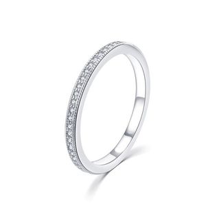 MOISS Minimalistický stříbrný prsten se zirkony R00020 44 mm obraz