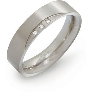 Boccia Titanium Titanový snubní prsten s diamanty 0138-02 52 mm obraz