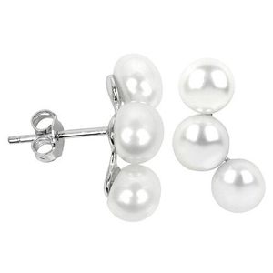 JwL Luxury Pearls Stříbrné náušnice se třemi pravými perlami JL0283 obraz