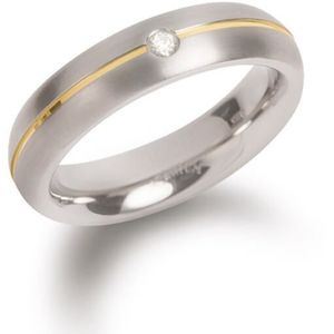 Boccia Titanium Titanový snubní prsten s diamantem 0130-06 48 mm obraz