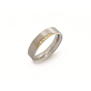 Boccia Titanium Pozlacený titanový prsten s diamanty 0138-04 48 mm obraz