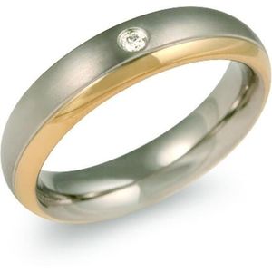 Boccia Titanium Pozlacený titanový snubní prsten s diamantem 0130-12 50 mm obraz