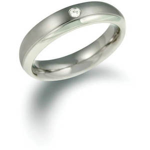 Boccia Titanium Titanový snubní prsten s diamantem 0130-11 50 mm obraz