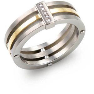 Boccia Titanium Pozlacený titanový prsten s diamanty 0126-02 52 mm obraz