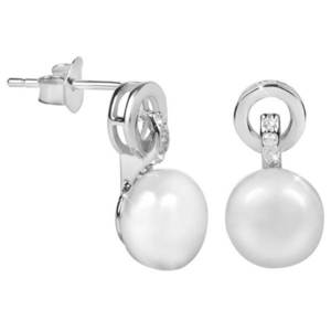 JwL Luxury Pearls Náušnice s bílou pravou perlou JL0503 obraz