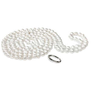 JwL Luxury Pearls Dlouhý náhrdelník z bílých pravých perel JL0076 obraz