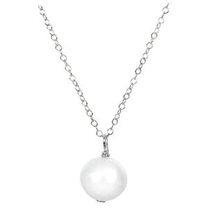 JwL Luxury Pearls Pravá perla bílé barvy na stříbrném řetízku JL0087 (řetízek, přívěsek) obraz