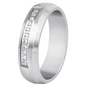 Beneto Dámský prsten z oceli s krystaly SPD03 49 mm obraz
