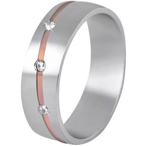 Beneto Dámský bicolor prsten z oceli SPD07 49 mm obraz