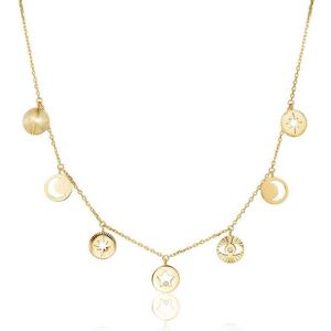 Brosway Pozlacený náhrdelník s krystaly Chant BAH02 obraz