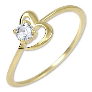 Brilio Zásnubní prsten s krystalem Srdce 226 001 01033 52 mm obraz