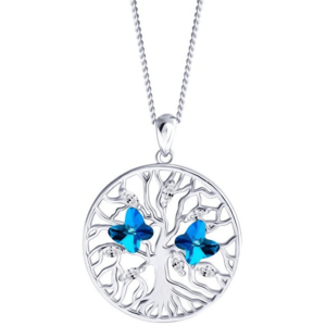 Preciosa Stříbrný náhrdelník s krystaly Tree of Life 6072 46 (řetízek, přívěsek) obraz