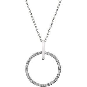 Hot Diamonds Stříbrný náhrdelník s pravým diamantem Flora DP718 (řetízek, přívěsek) obraz