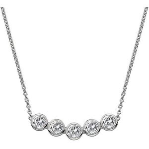 Hot Diamonds Něžný stříbrný náhrdelník s topazy a pravým diamantem Willow DN129 obraz