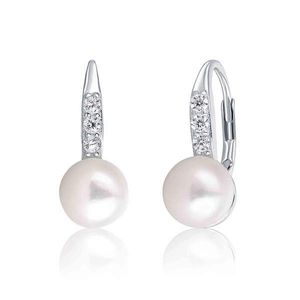 JwL Luxury Pearls Stříbrné náušnice s perlou a zirkony JL0601 obraz
