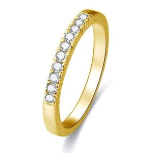 Beneto Pozlacený stříbrný prsten s krystaly AGG189 50 mm obraz