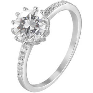 Beneto Stříbrný prsten s krystaly AGG206 50 mm obraz