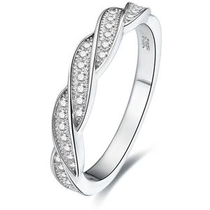 Beneto Stříbrný prsten s krystaly AGG184 50 mm obraz
