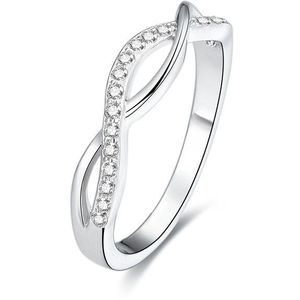 Beneto Stříbrný prsten s krystaly AGG190 54 mm obraz