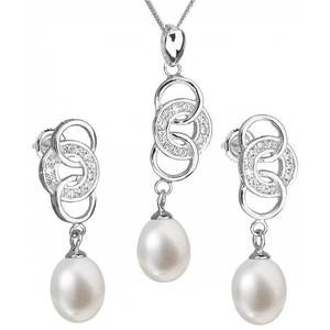 Evolution Group Souprava stříbrných šperků s pravými perlami Pavona 29036.1 (náušnice, řetízek, přívěsek) obraz